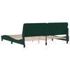 vidaXL Cadre de lit sans matelas vert fonc&eacute; 200x200 cm velours