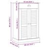 vidaXL Armoire &agrave; chaussures VIGO 60x35x96 cm bois massif de pin