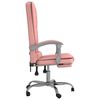 vidaXL Fauteuil de massage inclinable de bureau Rose Similicuir