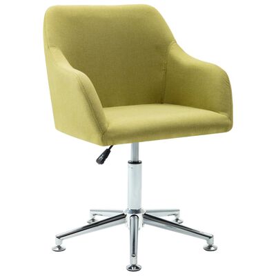 vidaXL Chaise pivotante de salle à manger vert tissu