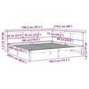 vidaXL Lit biblioth&egrave;que sans matelas blanc 180x200 cm bois pin massif