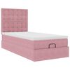 vidaXL Cadre de lit ottoman avec matelas rose 90x190 cm velours