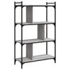 vidaXL Biblioth&egrave;que &agrave; 4 niveaux sonoma gris 76x32x123 cm