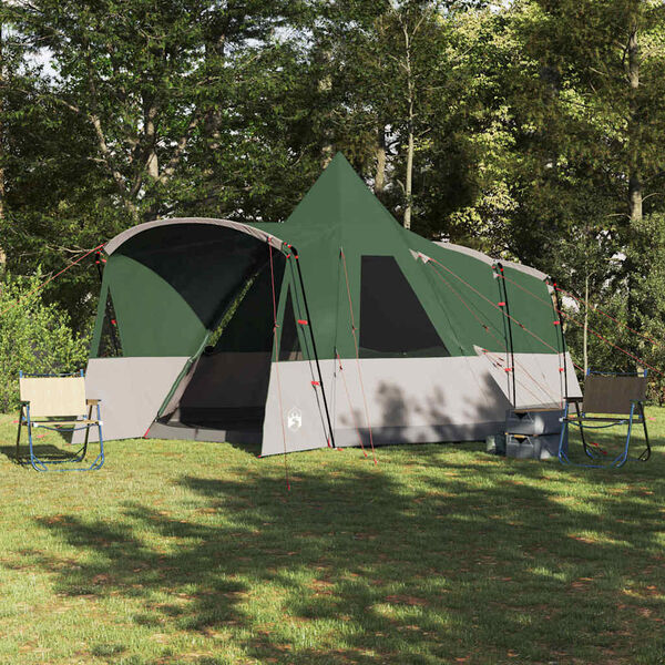 vidaXL Tente tipi avec toit avec stockage Vert 720 x 465 x 295 cm