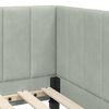 vidaXL Cadre de lit d'angle Gris clair 80 cm x 200 cm Velours