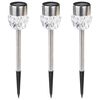 HI Lampes LED solaires sur piquet pour all&eacute;es 3 pcs Crystal