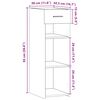 vidaXL Buffet ch&ecirc;ne sonoma 30x42,5x93 cm bois d'ing&eacute;nierie