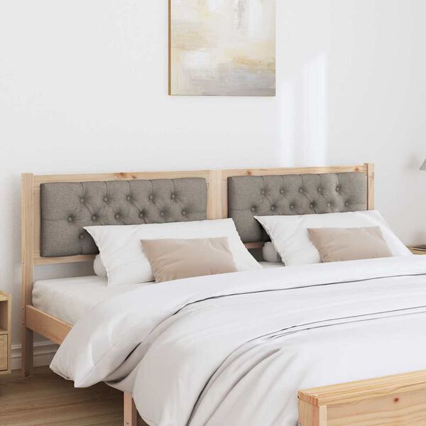 vidaXL T&ecirc;te de lit Autre Marron et taupe 160 cm Bois massif en pin