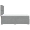 vidaXL Sommier &agrave; lattes de lit avec matelas Gris clair 90x200 cm Tissu