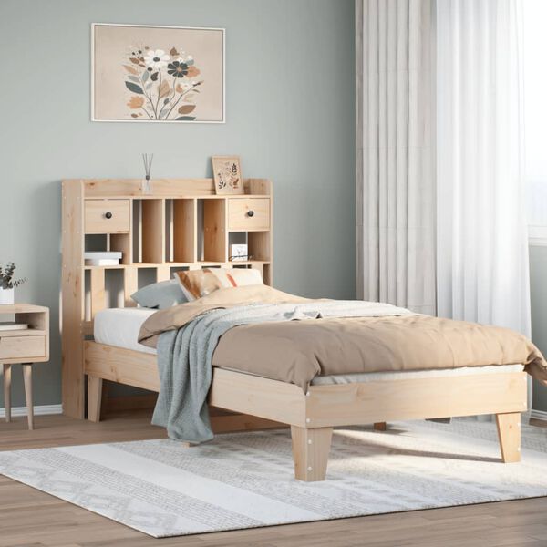 vidaXL Cadre de lit sans matelas 75x190 cm bois de pin massif