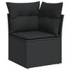 vidaXL Salon de jardin 8 pcs avec coussins noir r&eacute;sine tress&eacute;e