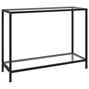 vidaXL Table console Transparent 100x35x75 cm Verre tremp&eacute;
