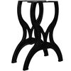 vidaXL Pied de table de salle &agrave; manger 2 pcs Cadre en X Fonte
