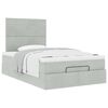 vidaXL Cadre de lit ottoman et matelas gris clair 120x200 cm velours