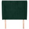 vidaXL T&ecirc;te de lit avec oreilles Vert fonc&eacute; 93x23x118/128 cm Velours