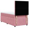 vidaXL Sommier &agrave; lattes de lit avec matelas Rose 90x200 cm Velours
