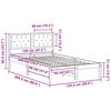 vidaXL Cadre de lit avec t&ecirc;te de lit Taupe 120 x 200 cm Pin massif