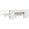 vidaXL Lit biblioth&egrave;que sans matelas blanc 200x200 cm bois pin massif