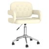 vidaXL Chaises pivotantes &agrave; manger lot de 2 cr&egrave;me similicuir