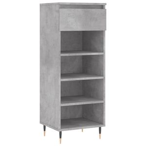 vidaXL Armoire &agrave; chaussures Gris b&eacute;ton 40x36x105 cm Bois d'ing&eacute;nierie