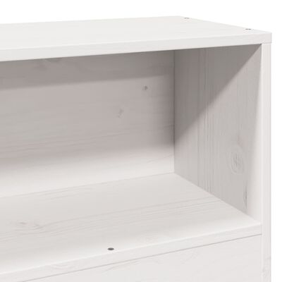 vidaXL Lit bibliothèque sans matelas blanc 100x200 cm bois pin massif