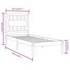 vidaXL Cadre de lit sans matelas bois massif