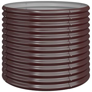vidaXL Jardini&egrave;re de jardin Acier galvanis&eacute; 80x80x68 cm Marron