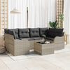 vidaXL Ensemble de canap&eacute; de jardin 7 pcs Gris clair et gris fonc&eacute;