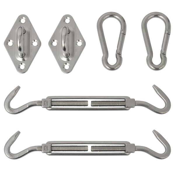 Kit de montage de voile d'ombrage six pi&egrave;ces Acier inoxydable