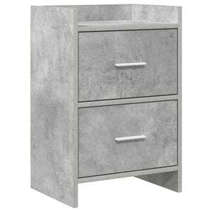 vidaXL Tables de chevet Gris b&eacute;ton 40 x 30 x 60 cm Bois d'ing&eacute;nierie