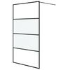 vidaXL Paroi de douche Noir 115x195 cm Verre ESG demi-d&eacute;poli