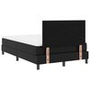 vidaXL Lit &agrave; ressorts avec matelas Noir 120 x 190 cm Simili cuir
