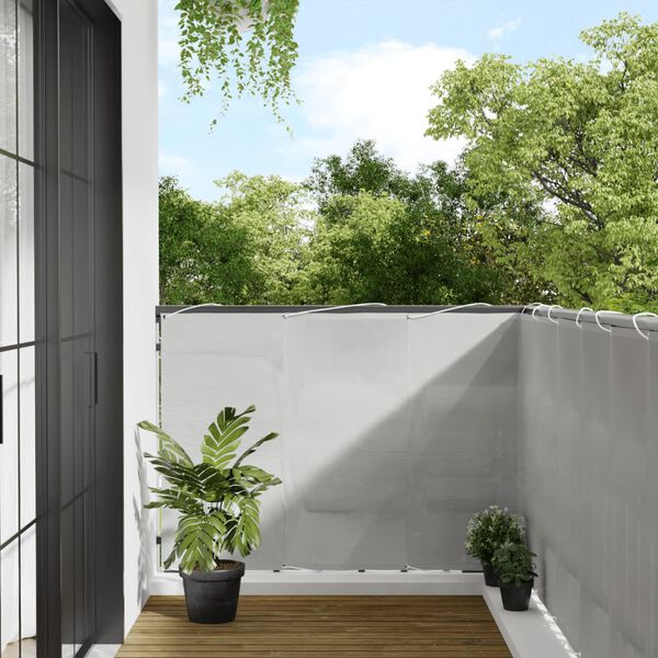 vidaXL &Eacute;cran de balcon gris clair 120x500 cm 100% polyester oxford