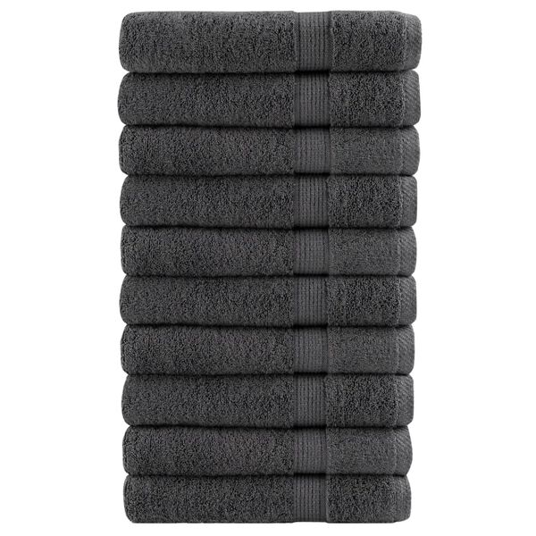vidaXL Serviettes de qualit&eacute; sup&eacute;rieure SOLUND 10 pcs anthracite