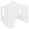 vidaXL Tente de r&eacute;ception pliable avec 4 parois 3x3 m Acier Blanc