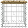 vidaXL Banc de jardin design gabion 43x44x42 cm bois de pin imprégné