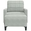 vidaXL Fauteuil avec repose-pied Gris clair 60 cm Velours