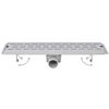 vidaXL Drain de douche lin&eacute;aire 2 pcs Vague 730x140mm Acier inoxydable
