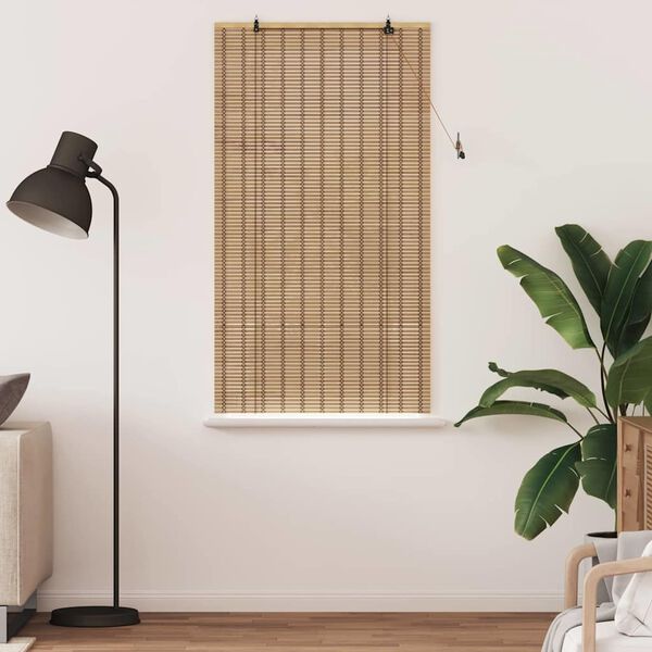 vidaXL Store enrouleur avec des rideaux Nature 80 x 220 cm Bambou