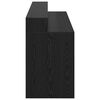 vidaXL Bureau avec porte Ch&ecirc;ne noir 200 x 55 x 91 cm Bois d'ing&eacute;nierie