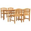 vidaXL Ensemble &agrave; manger de jardin 5pcs Bois de teck massif