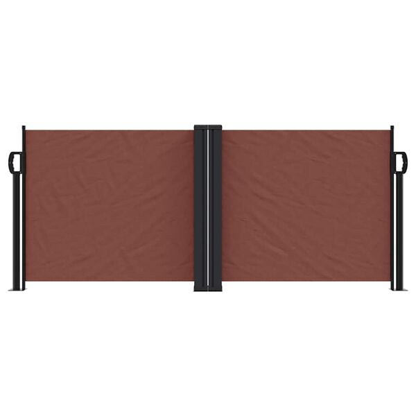 vidaXL Auvent lat&eacute;ral r&eacute;tractable marron 100x600 cm
