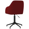 vidaXL Chaises &agrave; manger pivotantes lot de 6 rouge bordeaux velours