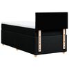 vidaXL Sommier &agrave; lattes de lit avec matelas Noir 100x200 cm Tissu