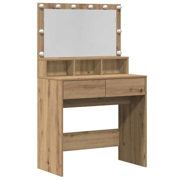 vidaXL Table de Toilette Ch&ecirc;ne artisanal 80 x 41 x 134,5 cm