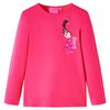 T-shirt enfants &agrave; manches longues rose vif 116