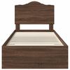 vidaXL Cadre de lit Ch&ecirc;ne brun 100 x 200 cm Bois d'ing&eacute;nierie