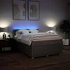 vidaXL Sommier &agrave; lattes de lit avec matelas Taupe 140x190 cm Tissu