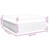 vidaXL Sommier &agrave; lattes de lit avec matelas Bleu 200x200 cm Tissu