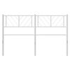 vidaXL T&ecirc;te de lit de remplacement m&eacute;tal blanc 135 cm